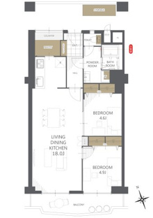 【間取り】クローバーハイツ森小路二号棟 