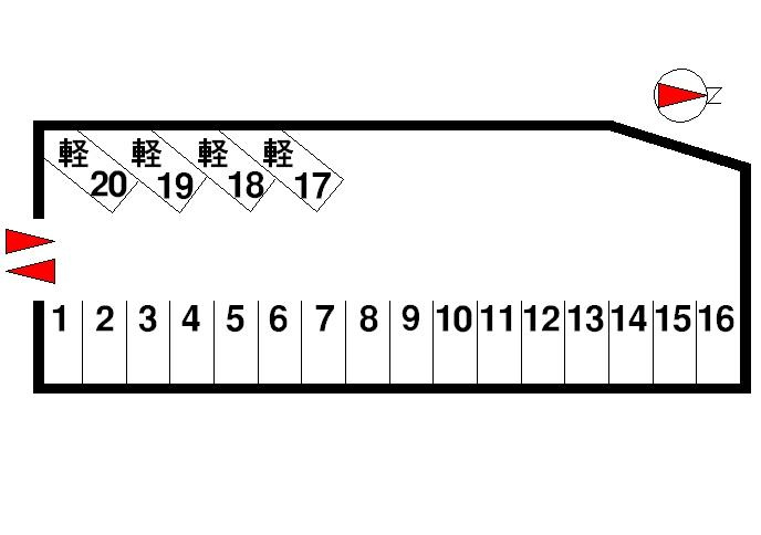 ミマツモータープールの区画図