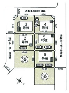 【区画図】 | 【仲介手数料無料！！】府中市日新町４丁目　新築戸建て（全7棟）2号棟　5190万円