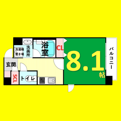 Court　MARIAGE　名古屋市賃貸　仲介手数料無料の間取り