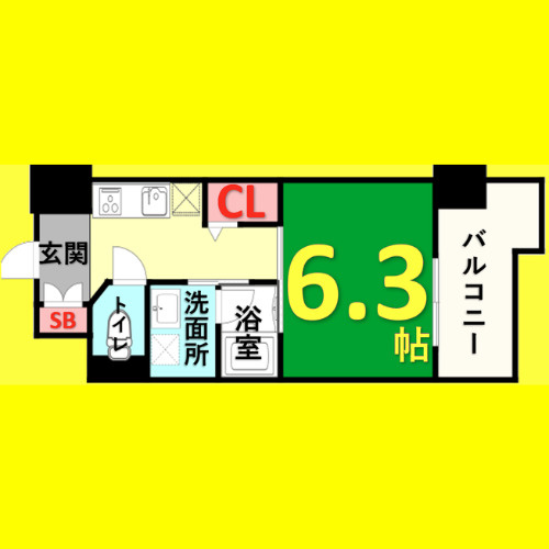 セシオン太閤　名古屋市賃貸　仲介手数料無料の間取り