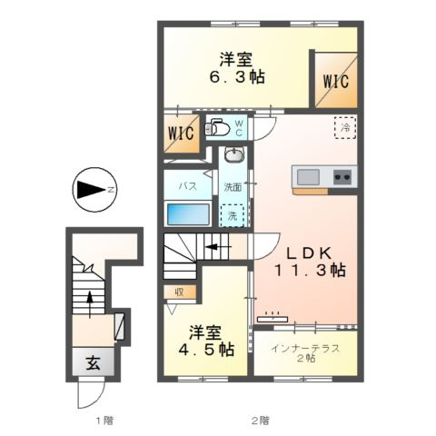 Ｂｒｉｇｈｔ　Ｎｅｓｔ (ブライトネスト)の間取り