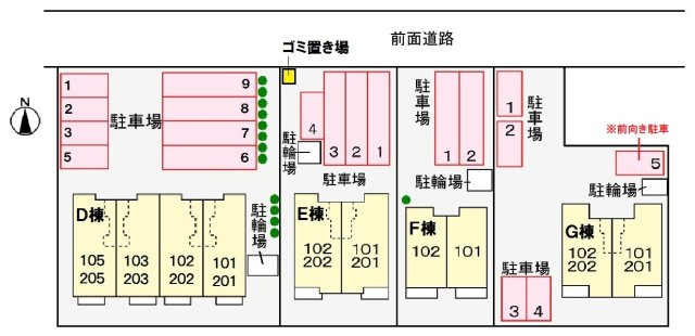 プロムナード牛川通 Gの区画図