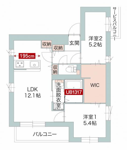 川崎市高津区下作延６丁目の賃貸マンションの間取り