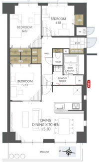 【間取り】 | 【上質リノベ】サーパス沼田 | ※
間取図では分からない広さや明るさ，
資料には記載されていない情報があります。
ぜひ、現地を見られる事をお勧めいたします！