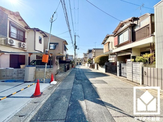 伏見区醍醐御霊ケ下町　1期　1号地の前面道路含む現地写真
