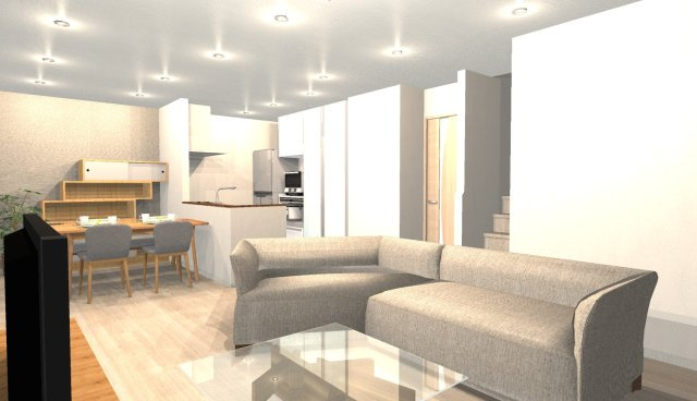 森本町下森本　メインプラン　建築条件付き土地の外観パース|【イメージパース】