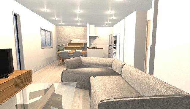 森本町下森本　メインプラン　建築条件付き土地の外観パース|【イメージパース】