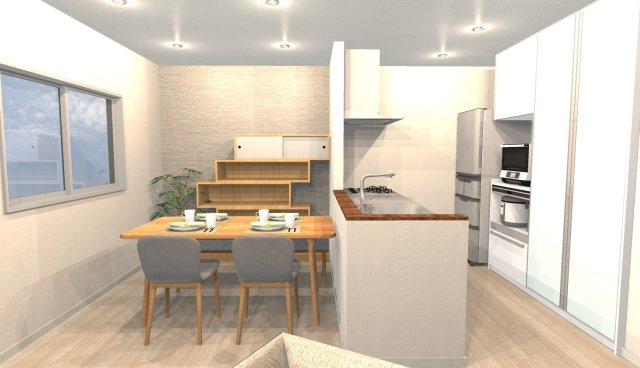 森本町下森本　メインプラン　建築条件付き土地の外観パース|【イメージパース】