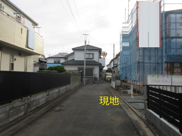 【仲介手数料無料】新築戸建　東松山市本町1-12-25（全1棟）の前面道路含む現地写真