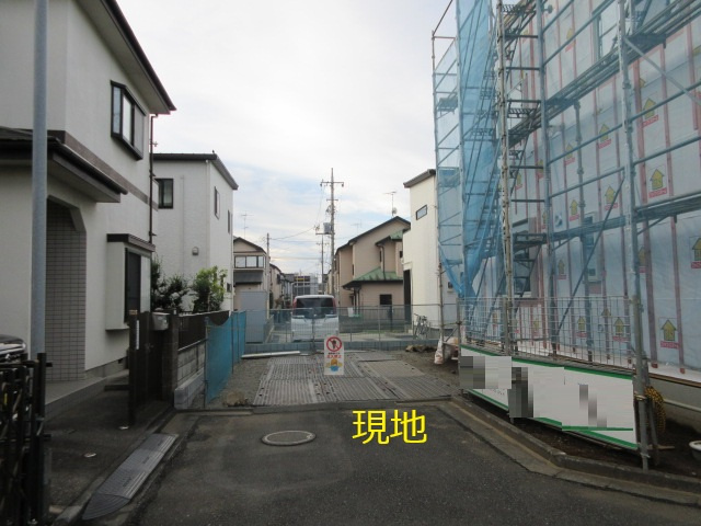 【仲介手数料無料】新築戸建　東松山市本町1-12-25（全1棟）の前面道路含む現地写真