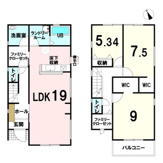 【間取り】 | 【20万円ｷｬｯｼｭﾊﾞｯｸ対象物件】リーブルガーデン北葛城郡河合町高塚台2期全2棟 2号棟