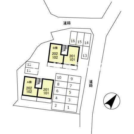 高崎グリーンハイツ Ⅴ　Ｂの区画図|

高崎、前橋のお部屋探しはエンドスケープまで！お客様の理想お聞かせ下さい♪