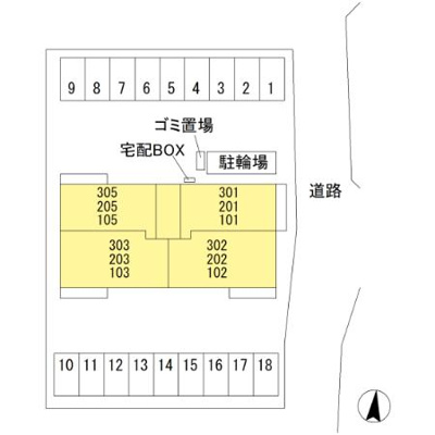 【区画図】 | クランツ北井門Ｂ