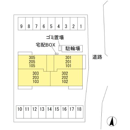 【区画図】 | クランツ北井門Ｂ