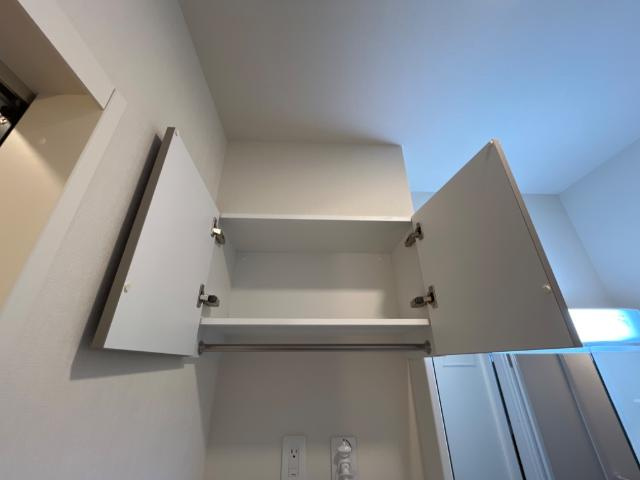 プランドール豊町の洗面所|洗濯機置場上収納