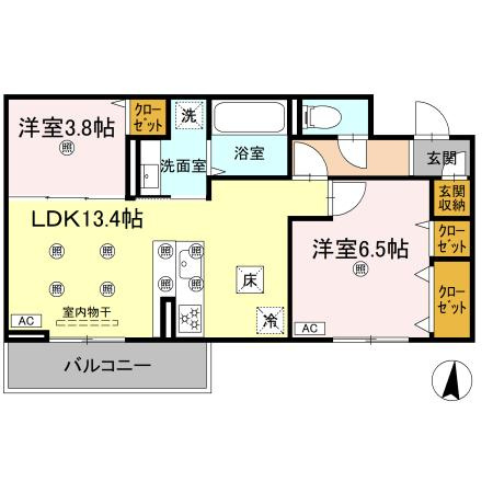 【間取り】 | クランツ北井門Ｂ