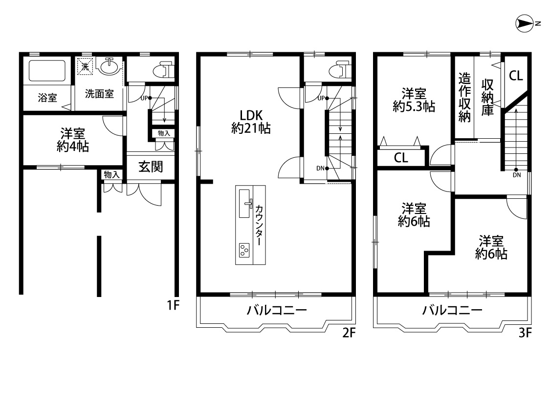 大阪市鶴見区緑3丁目の間取り