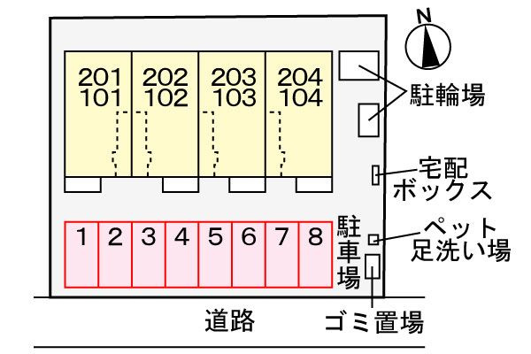 エマーブルの駐車場