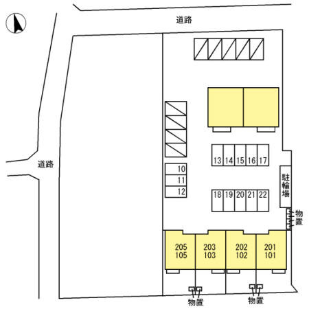 グリーンコートA棟 A棟の区画図