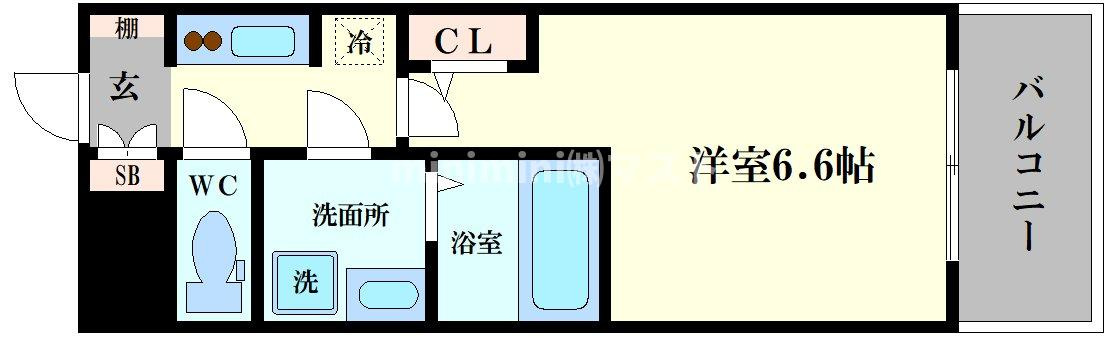 S-RESIDENCE難波大国町Tresの間取り