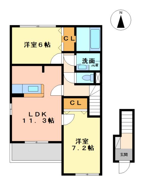 クラシス新白河の間取り