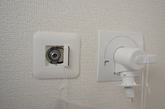 【ランドリースペース】 | 【仲介手数料無料！！】稲城市若葉台1丁目　新築戸建て（全9区画）7号棟 5680万円 | ガス乾燥機用のガス栓