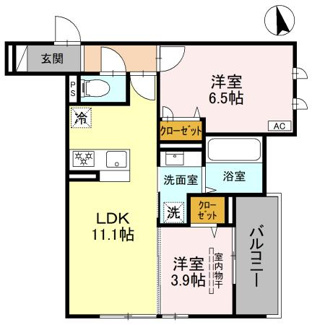 【間取り】 | メゾン　ド　ソルテ　B棟