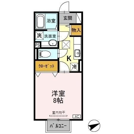 セジュール モナリエ ABの間取り
