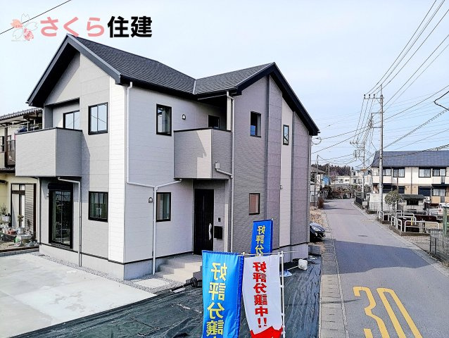 リガーレ宇都宮市駒生町14期の前面道路含む現地写真|南側の接道は6ｍで車の出し入れも安心です