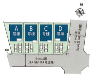 さいたま市北区吉野町2丁目191番　新築一戸建て　ハートフルタウン　Cの区画図|C号棟