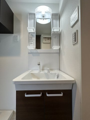 【独立洗面台】 | ベイルーム中央林間 | シャワー付き洗面台ですごく便利！！水回りは新品で新築未入居の特権です♪