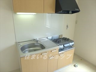 リヴィエール口田Ⅱのキッチン|２口ガスコンロ付き