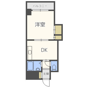 ローズコーポ天満東の間取り|ローズコーポ天満東　開放感ある間取り