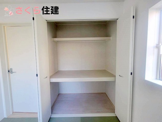 クレイドルガーデン今泉町第5　2号棟の収納|和室の収納はお布団も収納可能なたっぷりの奥行きがあります。
