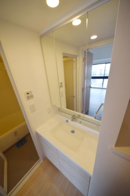 【独立洗面台】 | レジディア文京本郷 | 朝の支度にも助かる、独立の洗髪洗面化粧台