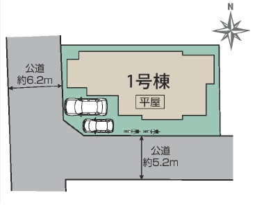 【ブルーミングガーデン】　宇都宮市花房1丁目　限定1邸の区画図|〇南西角地　限定1邸〇
マイホーム選びに「立地」は大切♪南宇都宮駅徒歩15分、商業施設も充実♪
道路の配置や道の広さ日当たりなど、ぜひ現地もご確認ください。