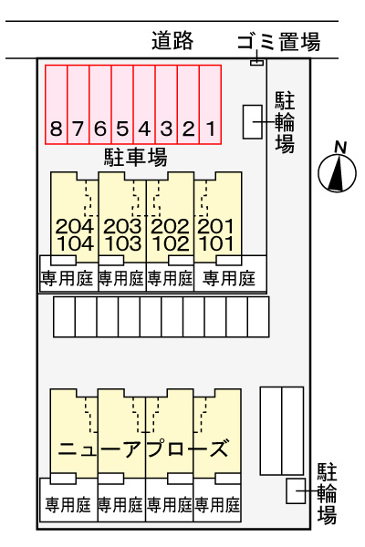 アプローズの駐車場|駐車場