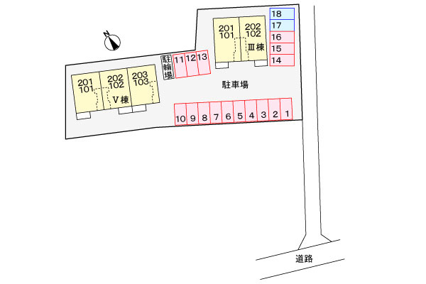 アクティブ・ウィングⅤの駐車場|駐車場