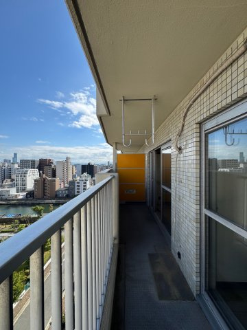 【バルコニー】 | 西道頓堀コーポ２号棟 | 東向きバルコニー♪