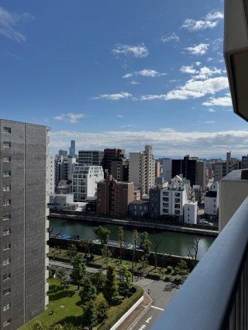 【展望】 | 西道頓堀コーポ２号棟 | リバービュー♪　バルコニーから道頓堀川が見えます♪