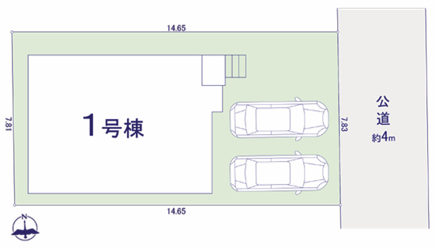 新築/練馬区三原台2丁目　10期全1棟の区画図|駐車場あり（車種による）