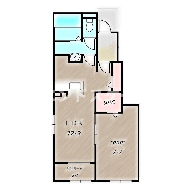 フィオーレ　プリート　Ⅵの間取り|高崎、前橋のお部屋探しはエンドスケープまで！お客様の理想お聞かせ下さい♪