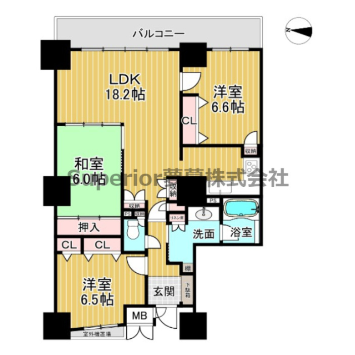 【中古マンション】ファーストタワー大津MARYの間取り