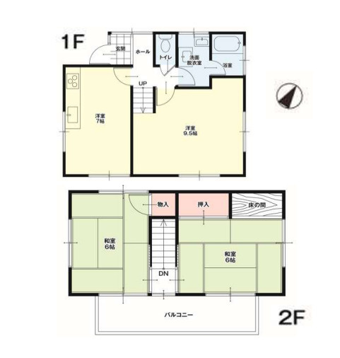 比企郡川島町　1期　中古一戸建ての間取り|比企郡川島町　1期　中古一戸建て、3K、土地面積193.74m2、建物面積67.06m2