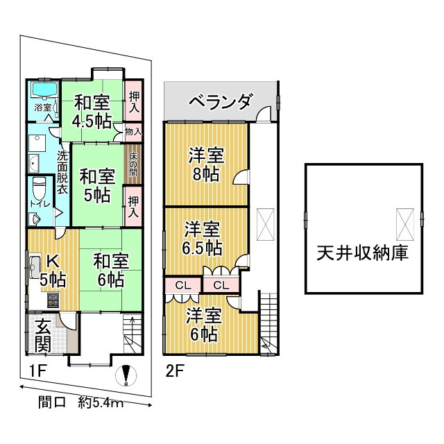 上賀茂南大路町 中古戸建の間取り