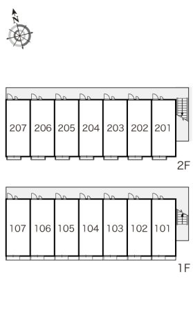 レオパレス法隆寺の区画図