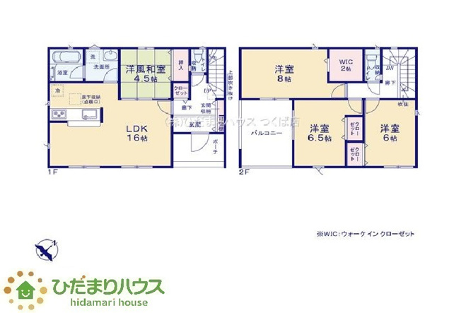 【間取り】 | 笠間市旭町第7　新築戸建 | 整理整頓しやすい玄関収納