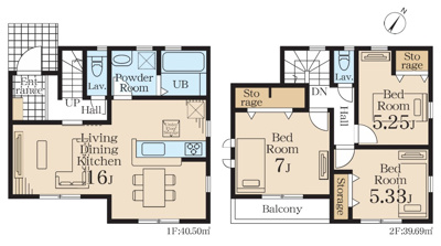 【区画図】 | 大和市上和田第2 新築戸建 全1棟