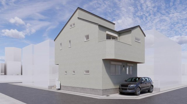 横浜市南区六ツ川２丁目 新築戸建て【仲介手数料無料】の外観パース